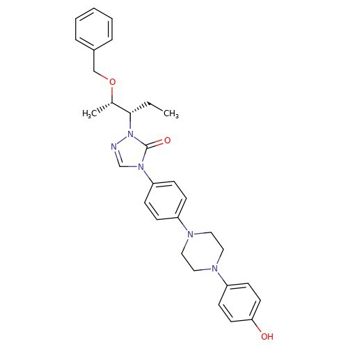 CAS:184177-83-1|1-((2S,3S)-2-(bensüüloksü)pentaan-3-üül)-4-(4-(4-(4-) hüdroksüfenüül)piperasiin-1-üül)fenüül)-1H-1,2,4-triasool-5(4H)-oon
