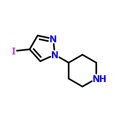 CAS 1229457-94-6|4-(4-jodopürasool-1-üül)piperidiin