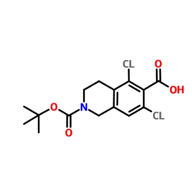 CAS 851784-82-2|2-(tert-butoksükarbonüül)-5,7-dikloro-1,2,3,4-tetrahüdroisokinoliin-6-karboksüülhape
