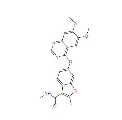 CAS: 1194506-26-7丨6-(6,7-dimetoksükinasoliin-4-üüloksü)-N,2-dimetüülbensofuraan-3-karboksamiid