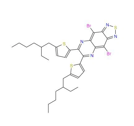 CAS: 2710586-85-7丨1,2,5]tiadiasool[3,4-g]kinoksaliin, 4,9-dibromo-6, 7-bis[{{ 10}}(2-etüülheksüül)-2-tienüül]-
